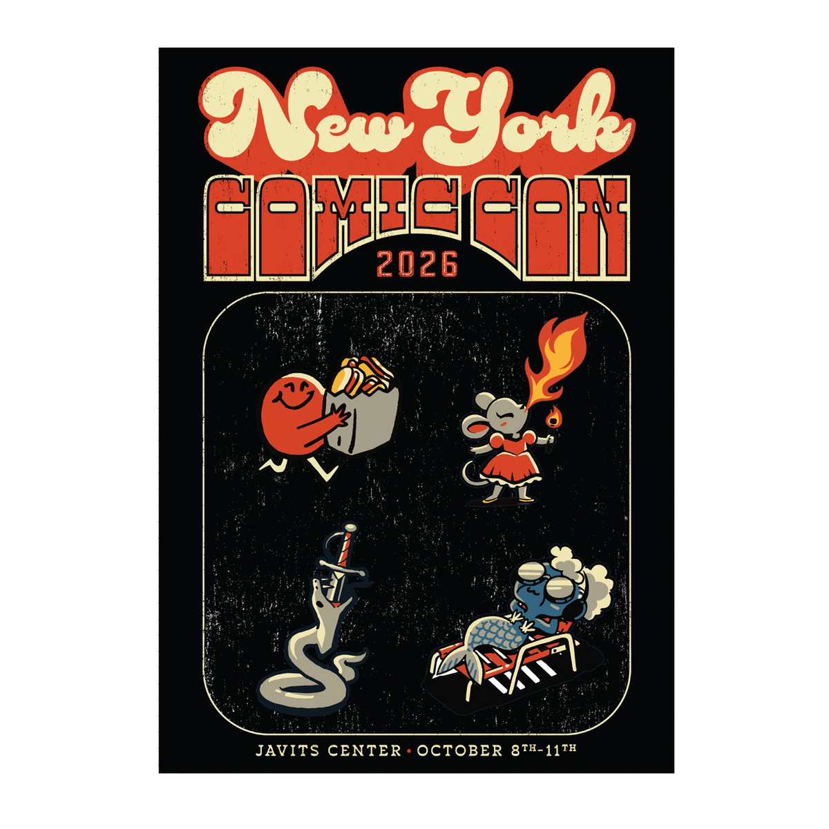 NYCC 2026 Key Art Characters 4-Pin Set