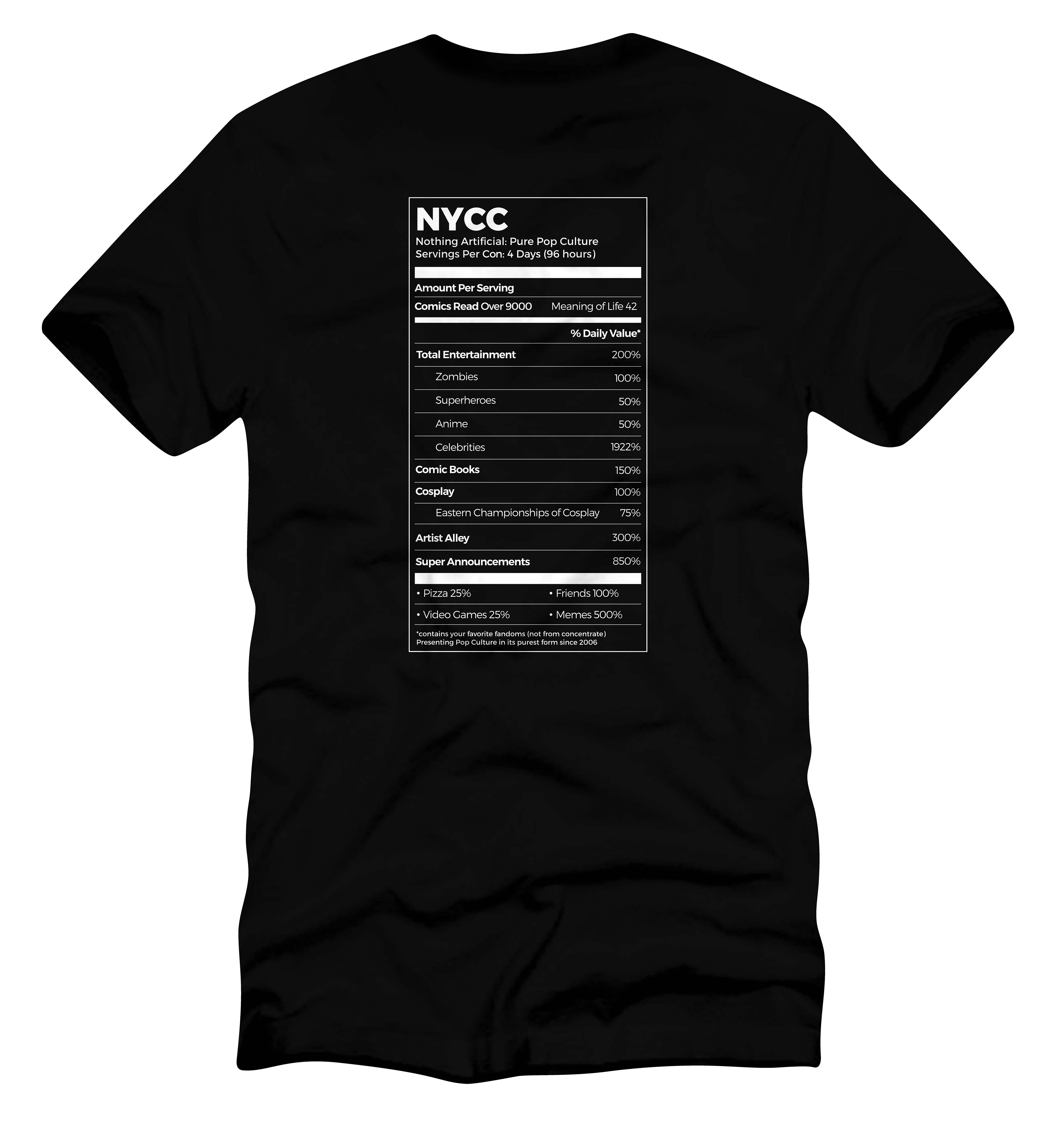 NYCC 20th Vault T-Shirt - Ingredients – New York Comic Con