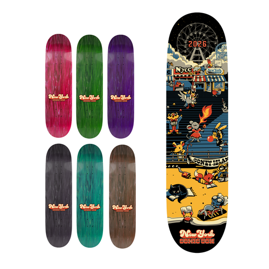 NYCC 2026 Key Art Skateboard