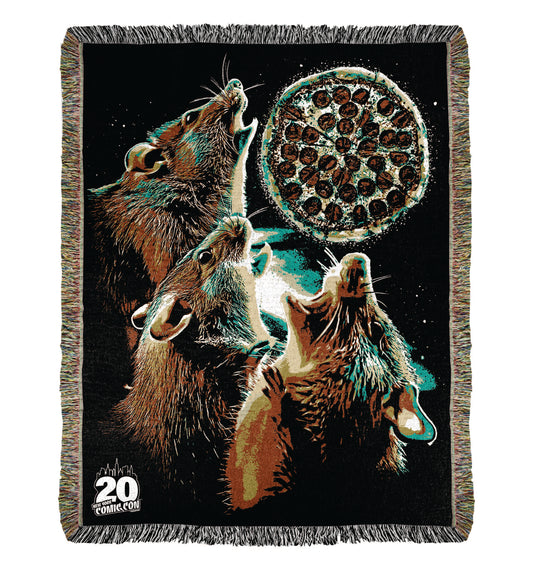 20th NYCC Rats Howling at the Moon Woven Throw